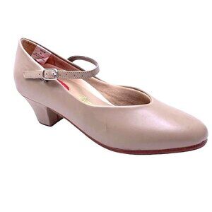 New Caramel Comfort Character Theatre Teens 4 Dance Class Heels Shoes Salsa